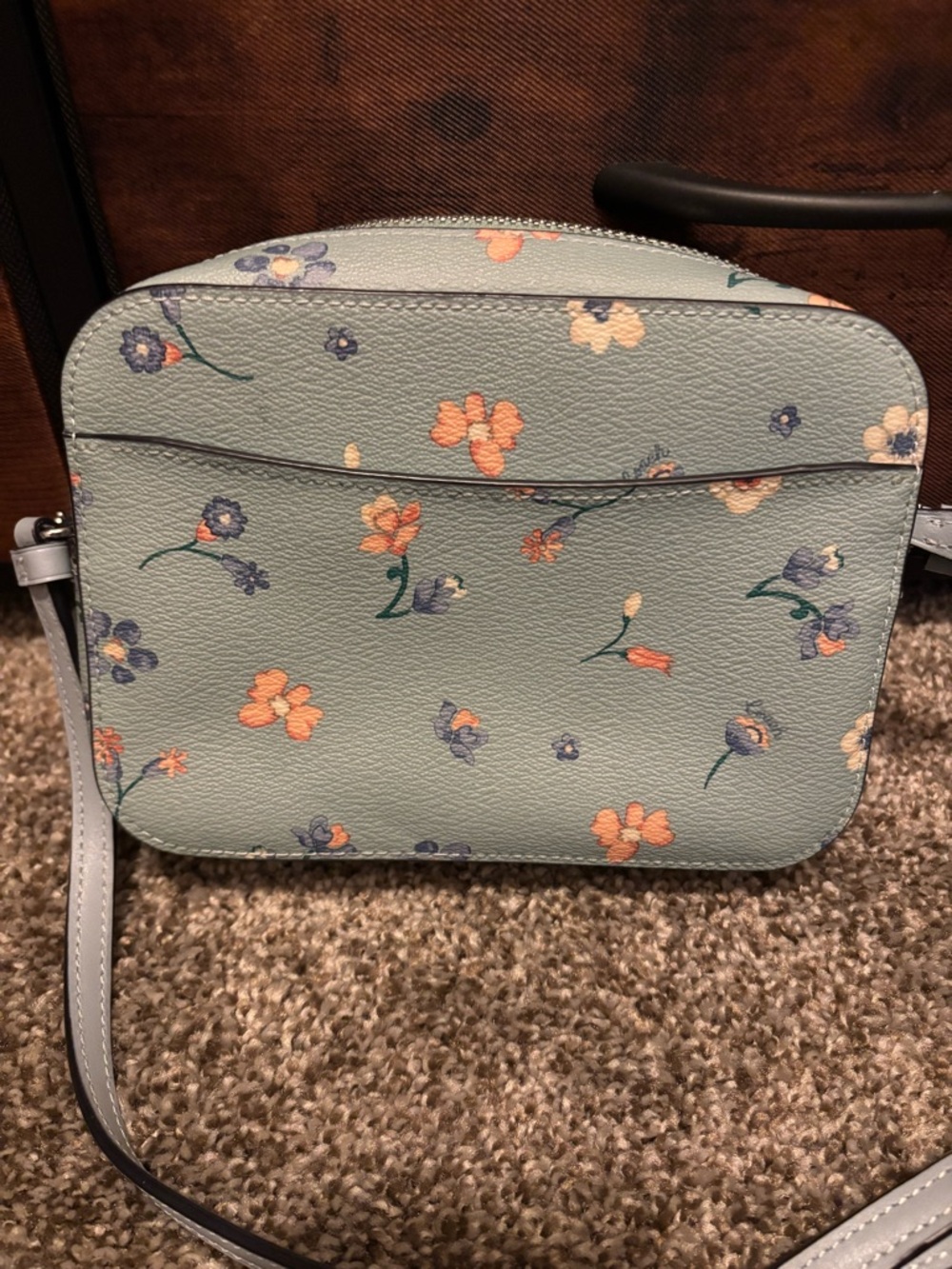 Coach Floral Crossbody Bag with Multi-Color Blooms - Picture 2 of 3